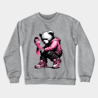 Breast Cancer Awareness Teddy Bear Crewneck Sweatshirt